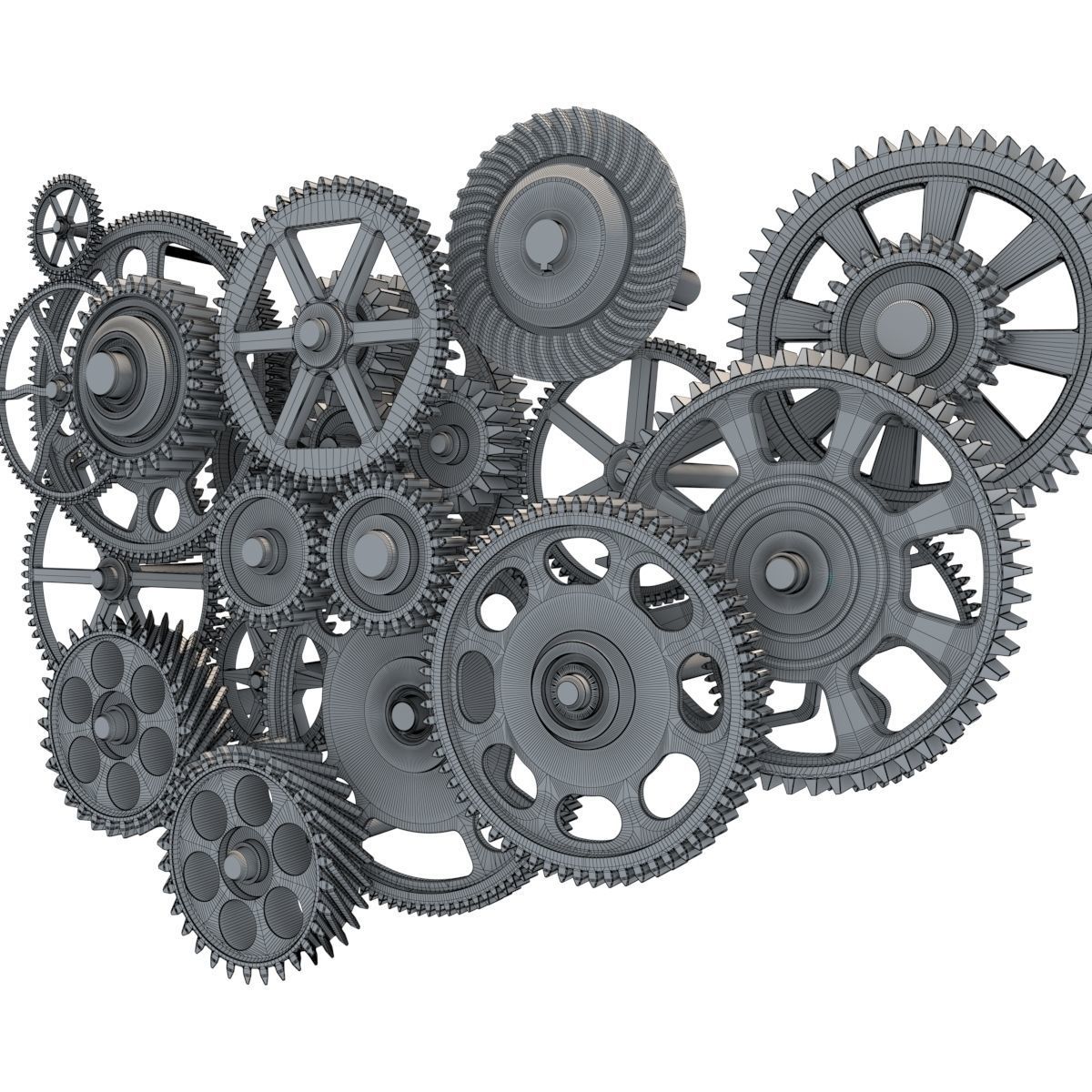 Gear mechanism set 3D model_23