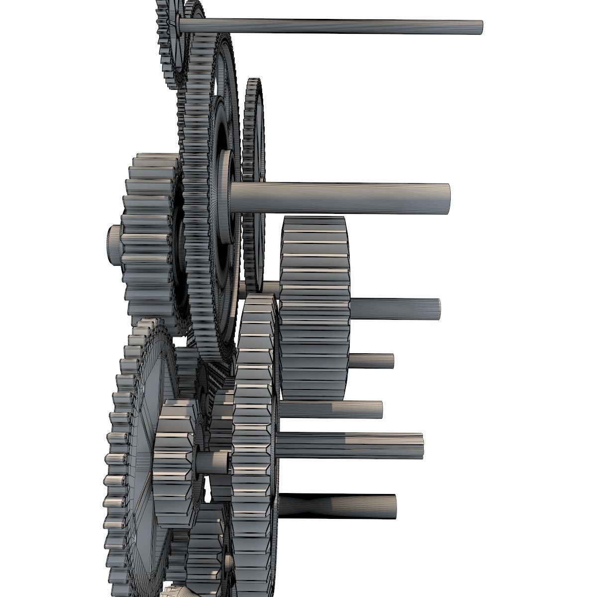 Gear mechanism set 3D model_31