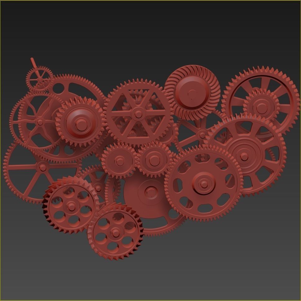 Gear mechanism set 3D model_21