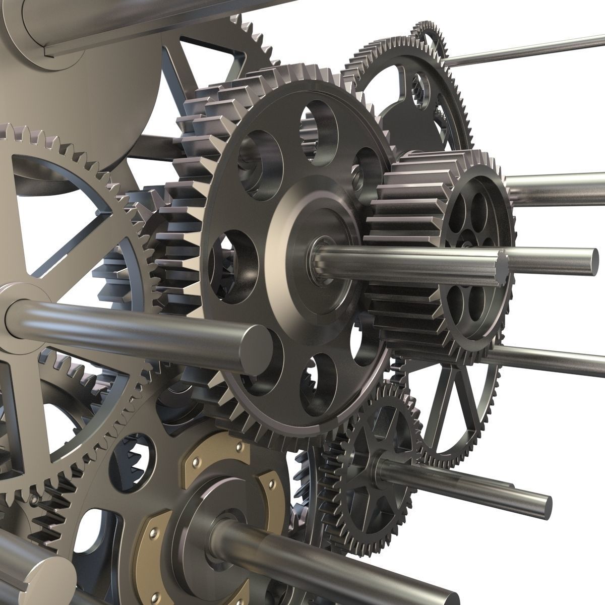 Gear mechanism set 3D model_12