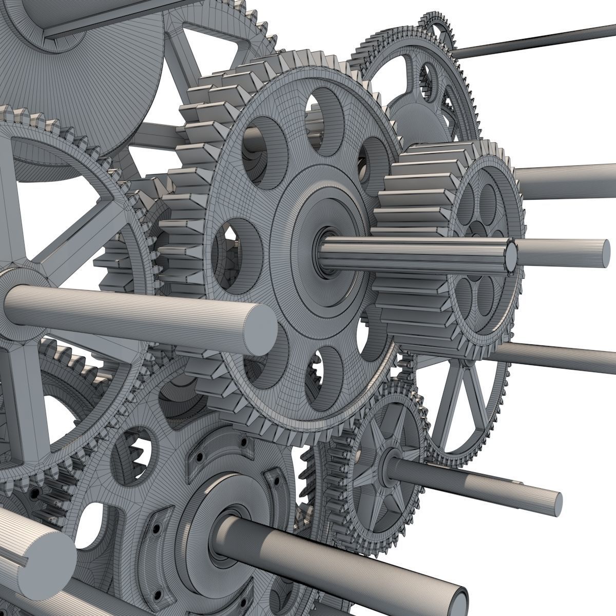Gear mechanism set 3D model_30