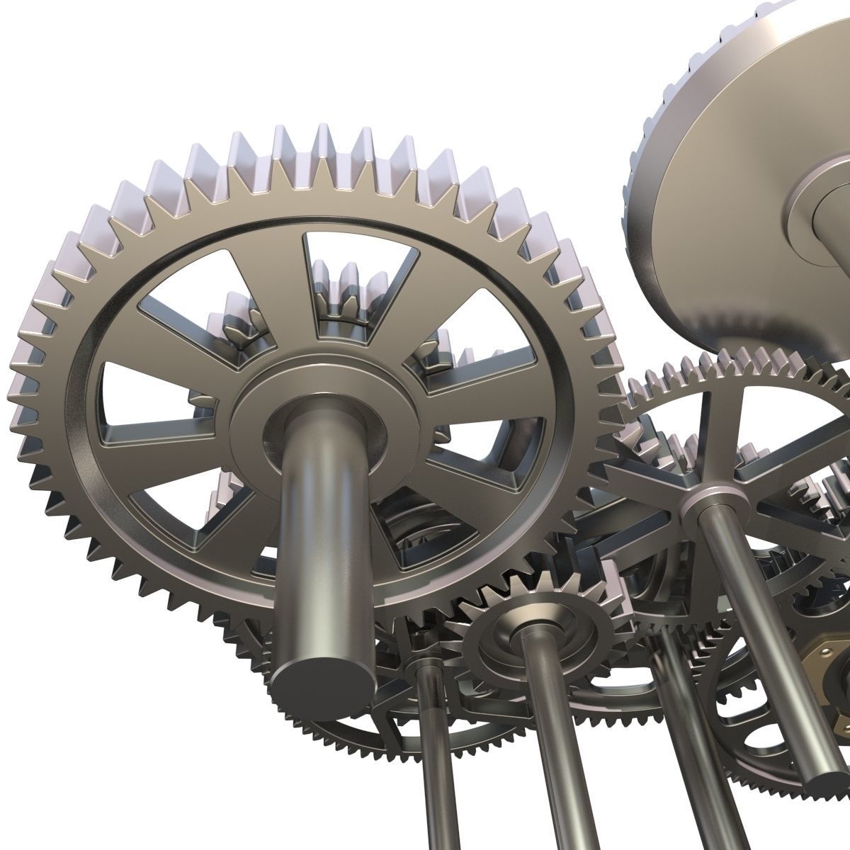 Gear mechanism set 3D model_9