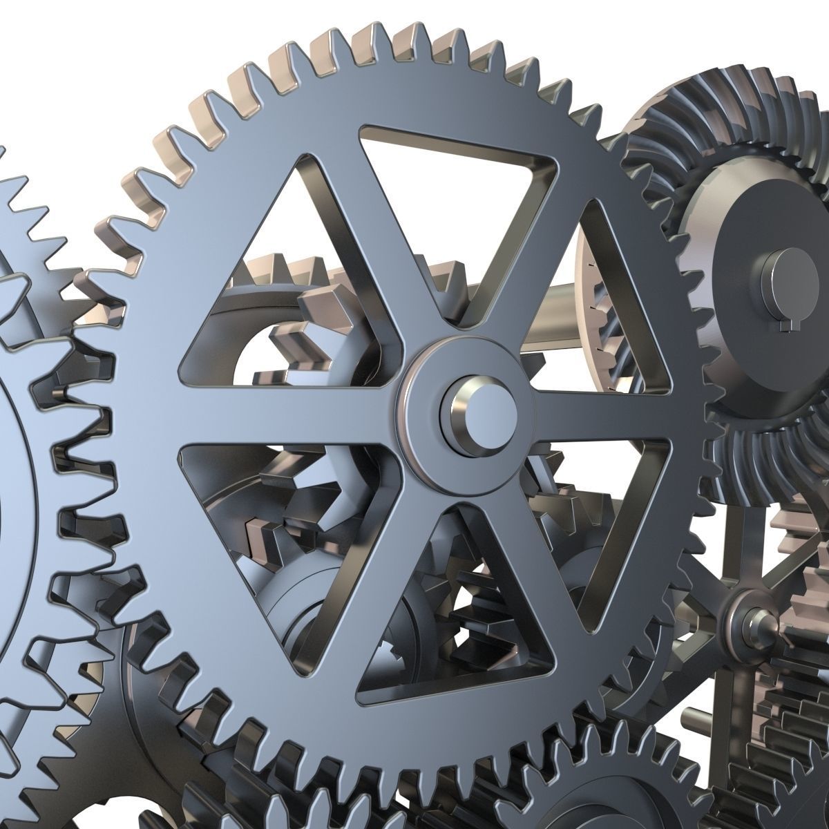 Gear mechanism set 3D model_4