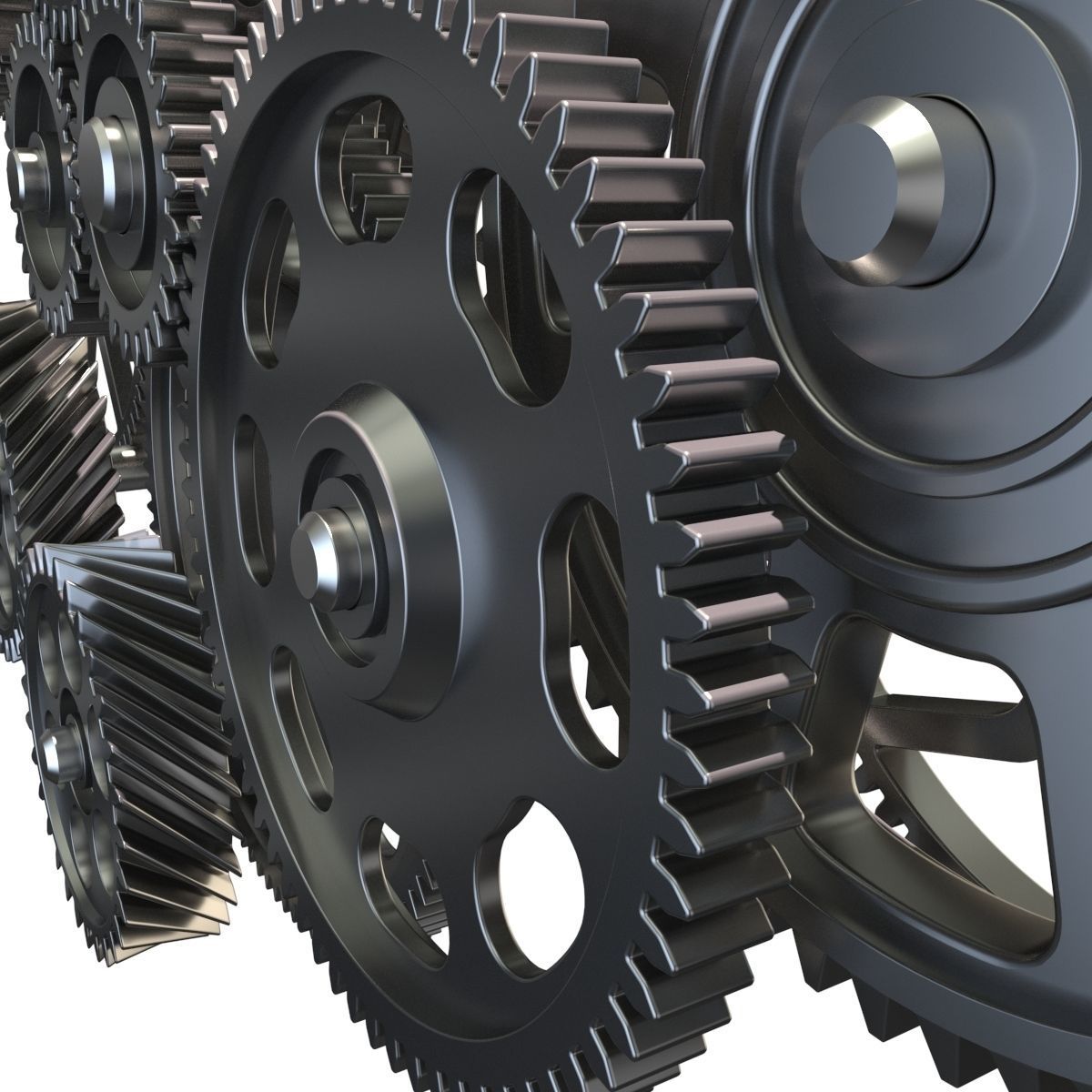 Gear mechanism set 3D model_5