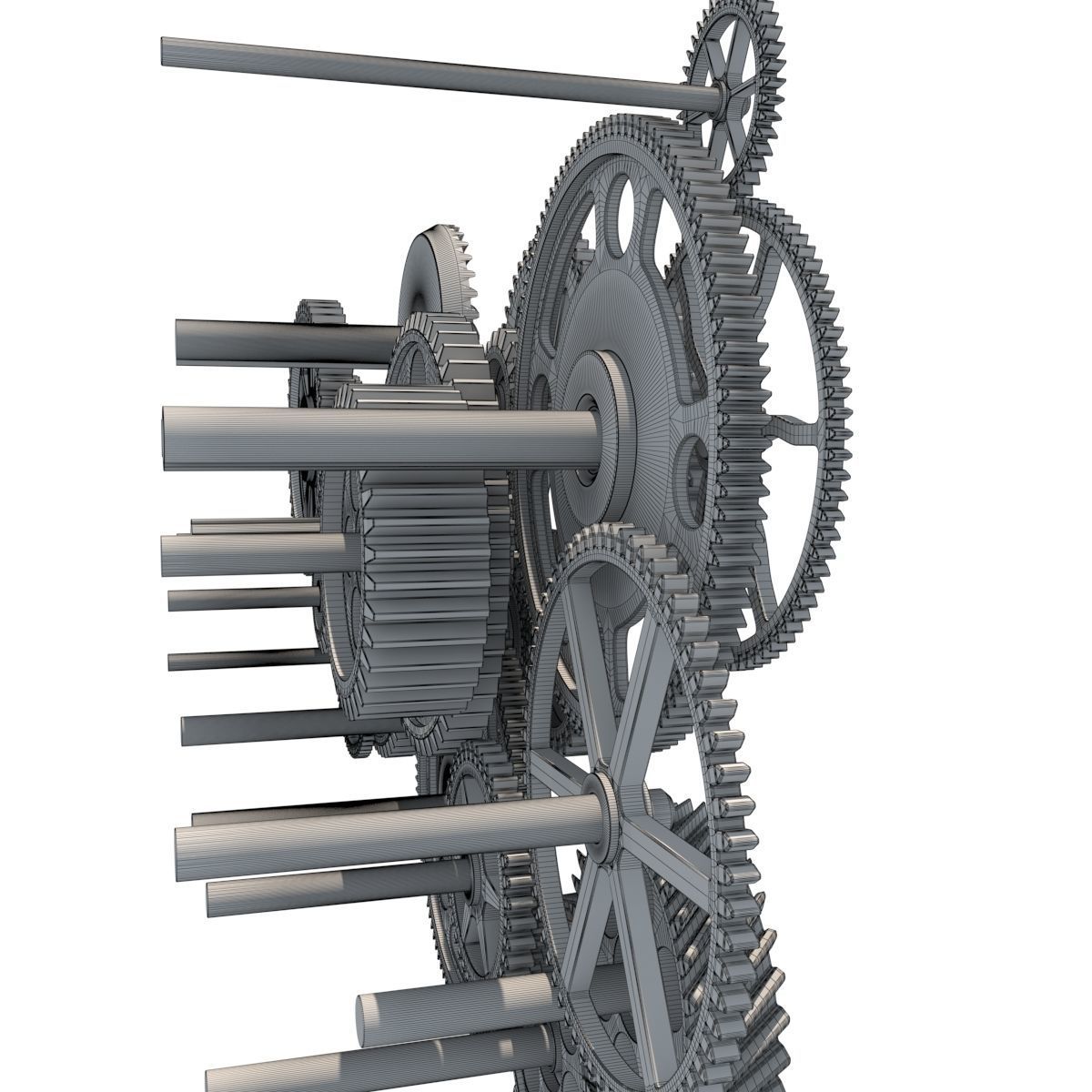 Gear mechanism set 3D model_22