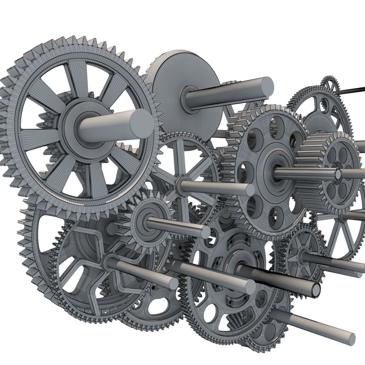 Gear mechanism set 3D model_28