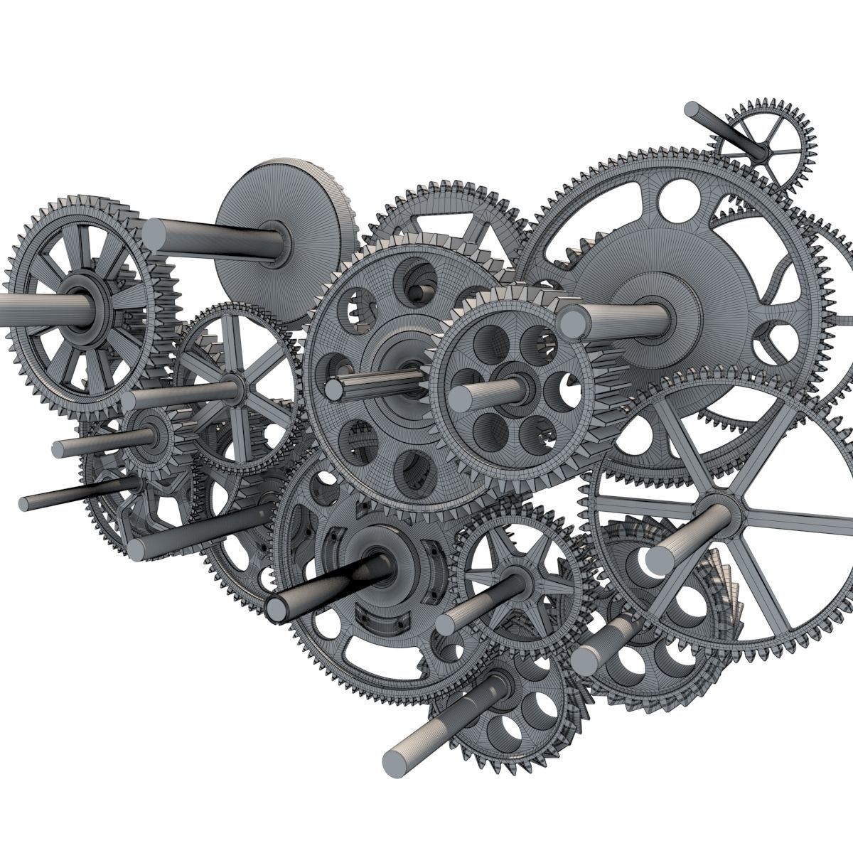 Gear mechanism set 3D model_26