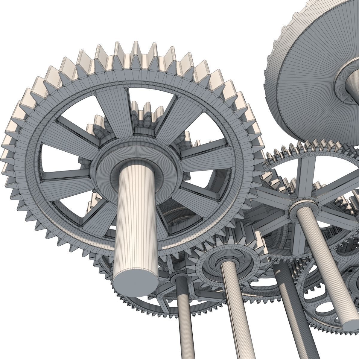 Gear mechanism set 3D model_24