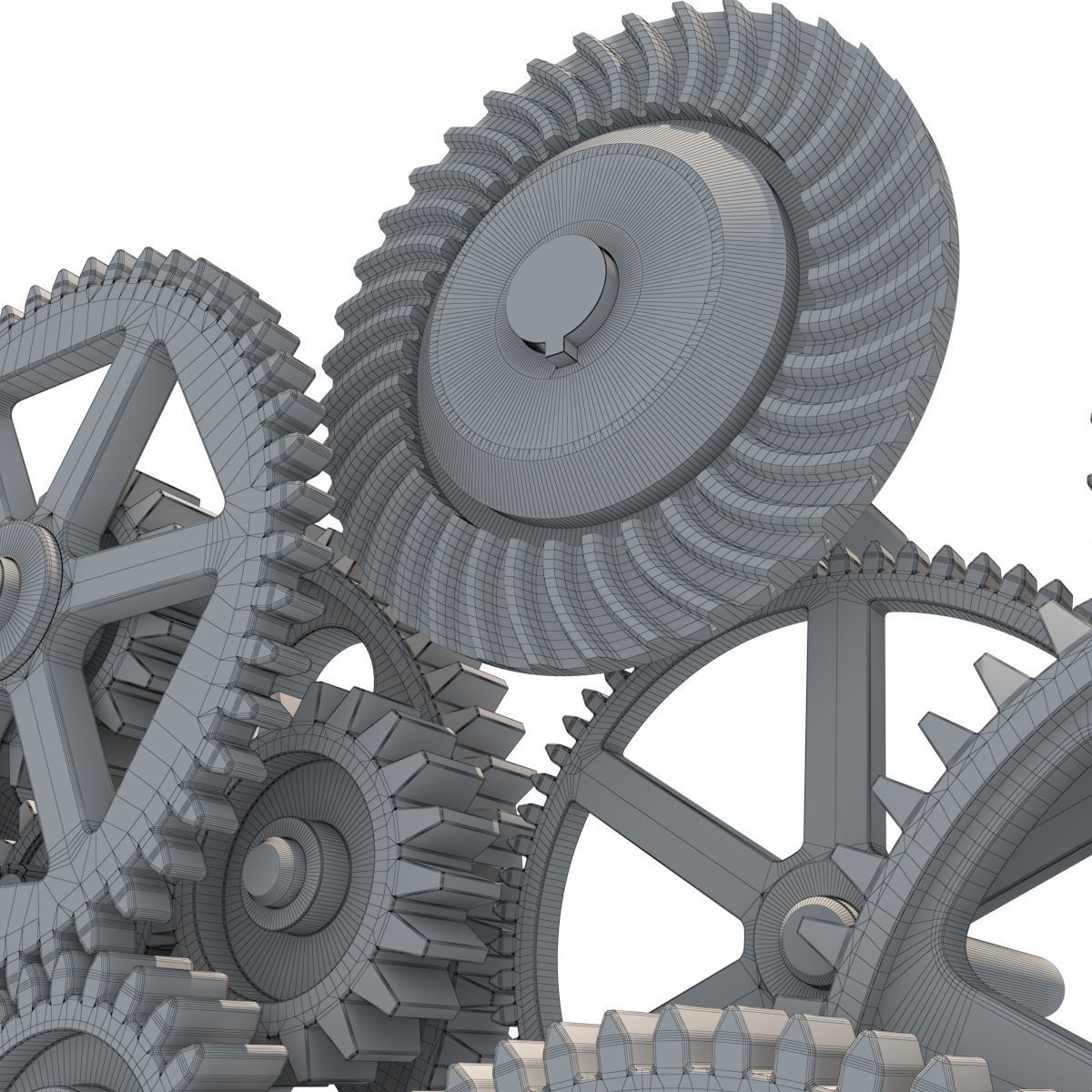 Gear mechanism set 3D model_32
