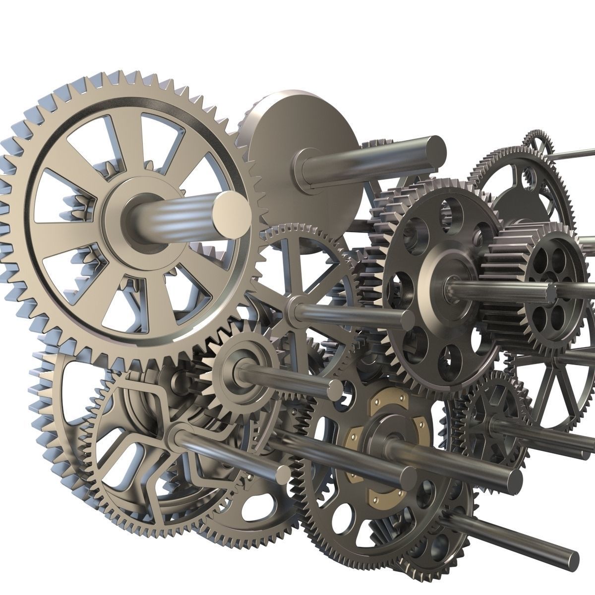 Gear mechanism set 3D model_10