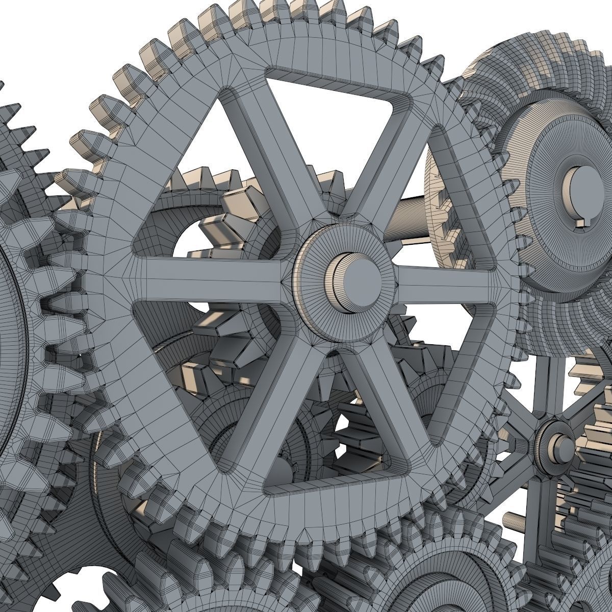 Gear mechanism set 3D model_35