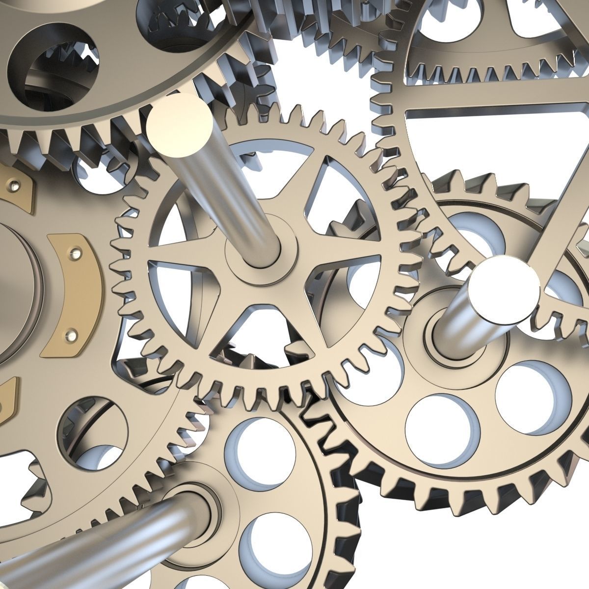 Gear mechanism set 3D model_6