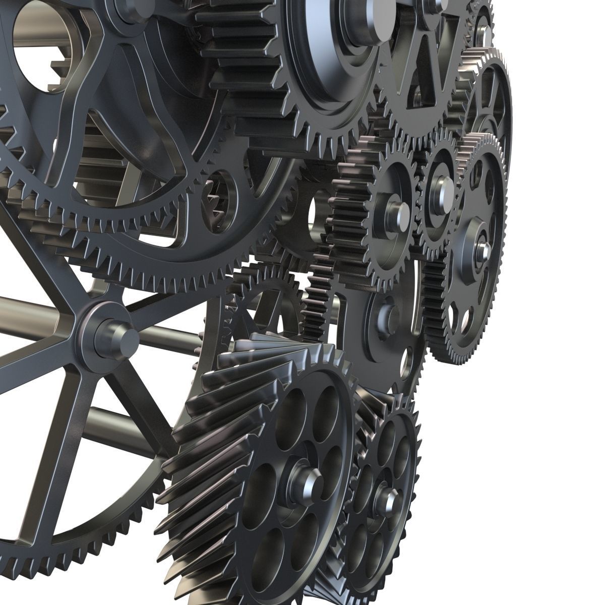 Gear mechanism set 3D model_3