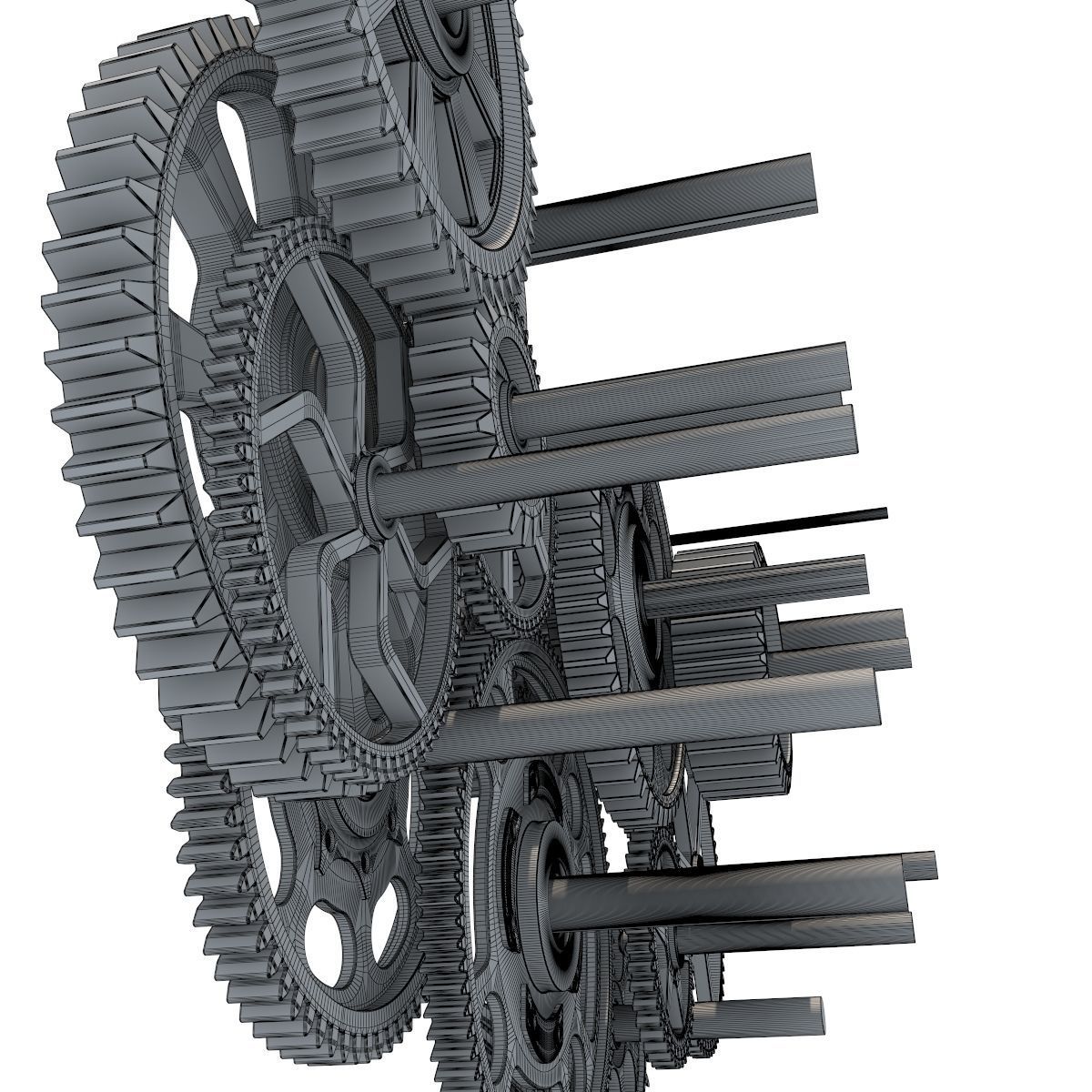 Gear mechanism set 3D model_36