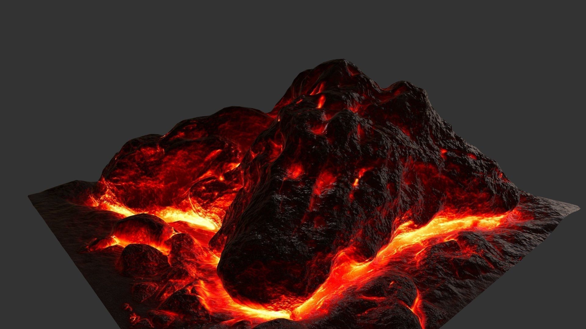 Lava Rock Low-poly 3D model_3
