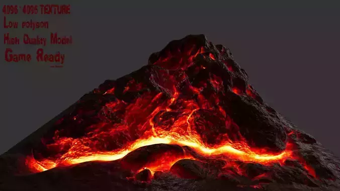 Lava Rock Low-poly 3D model