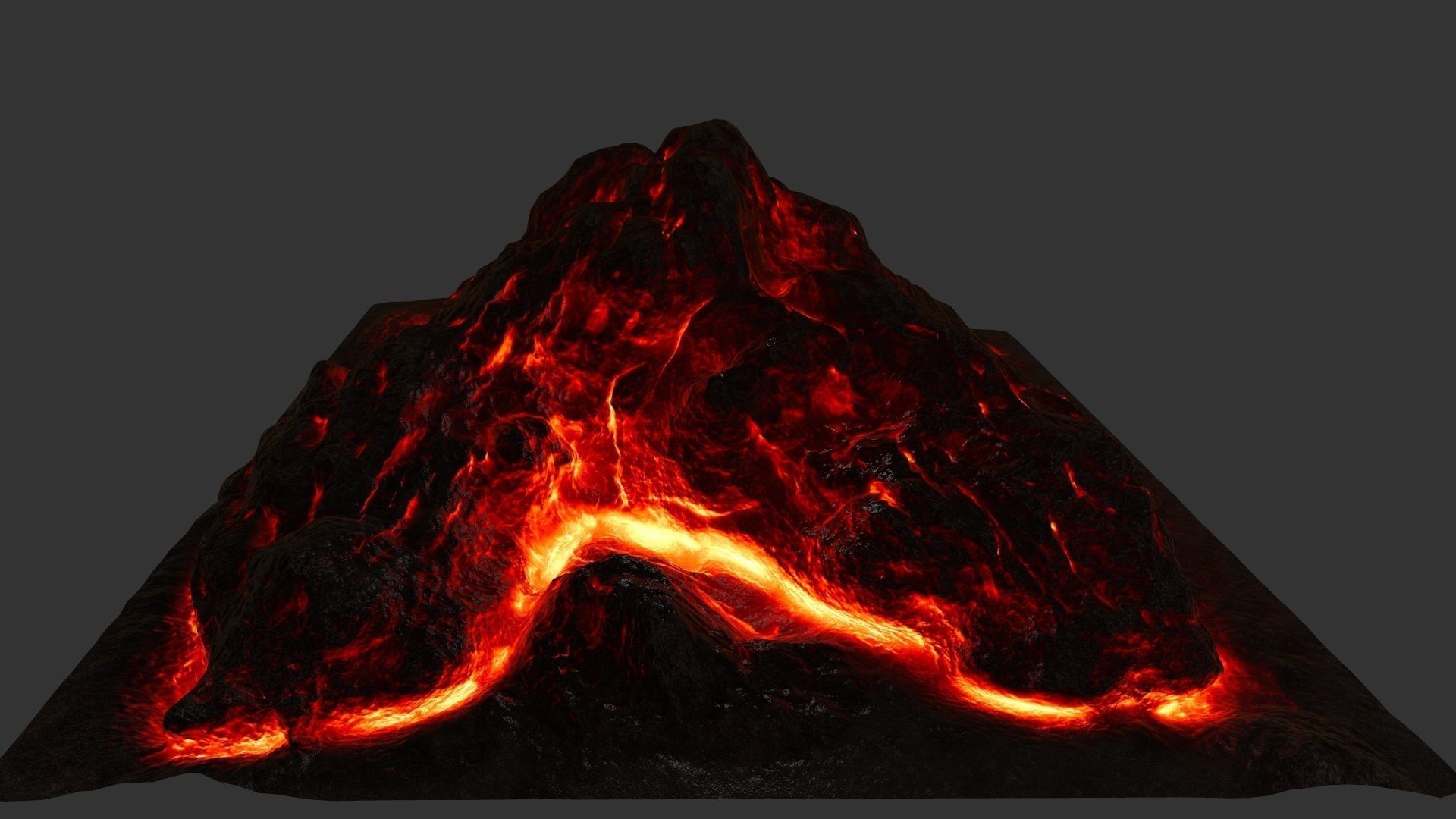 Lava Rock Low-poly 3D model_11