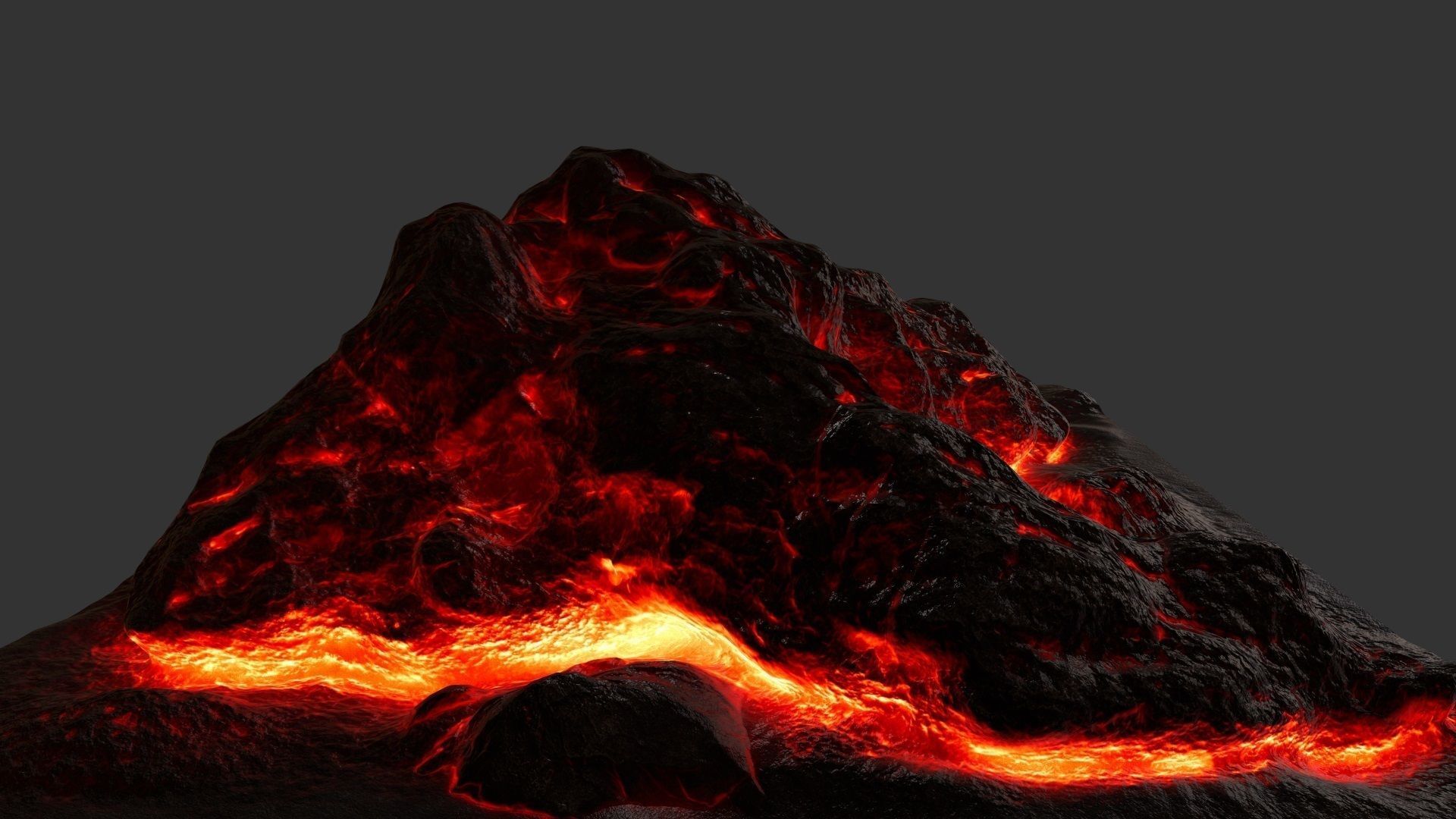 Lava Rock Low-poly 3D model_5