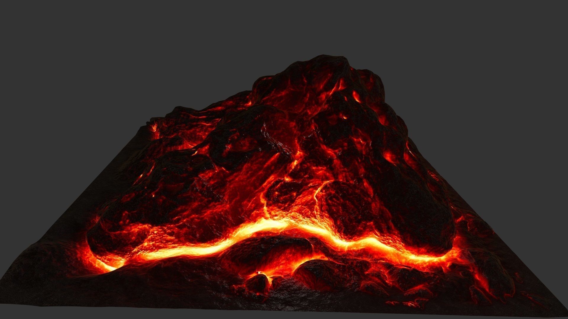 Lava Rock Low-poly 3D model_12