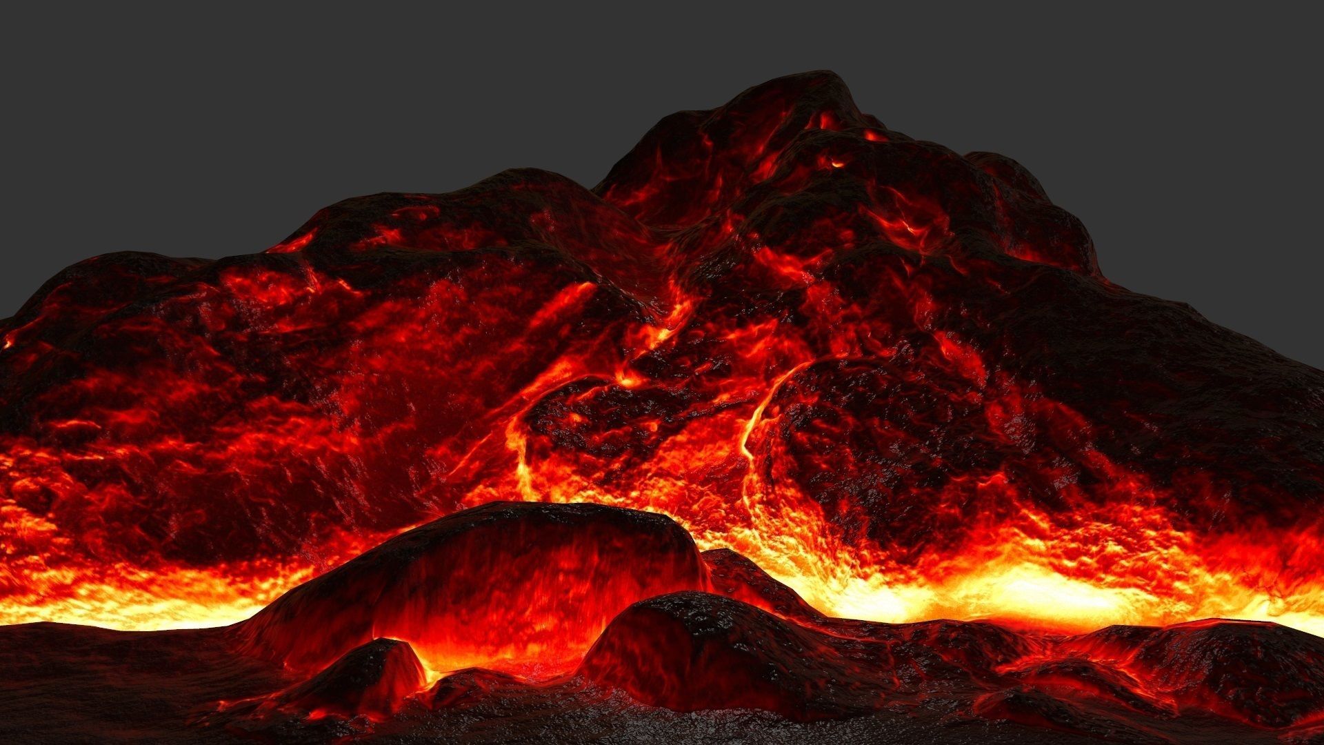 Lava Rock Low-poly 3D model_1
