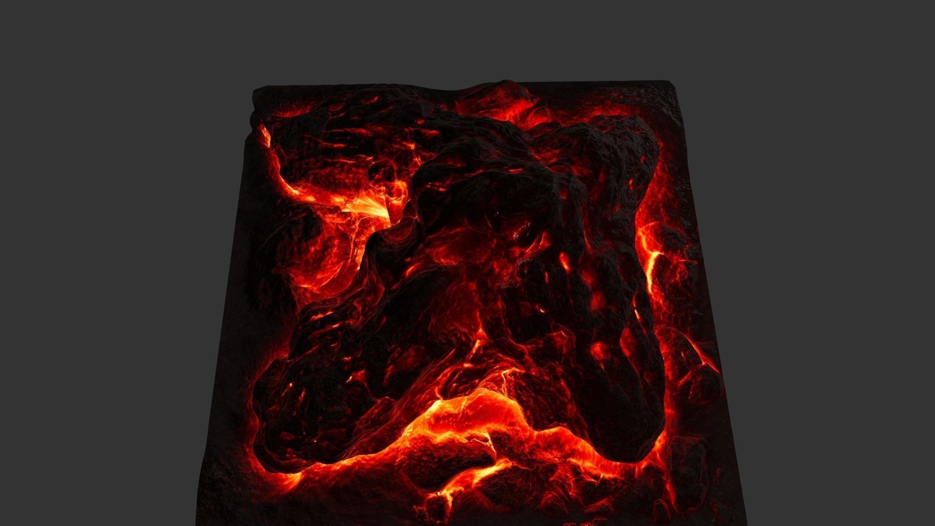 Lava Rock Low-poly 3D model_7