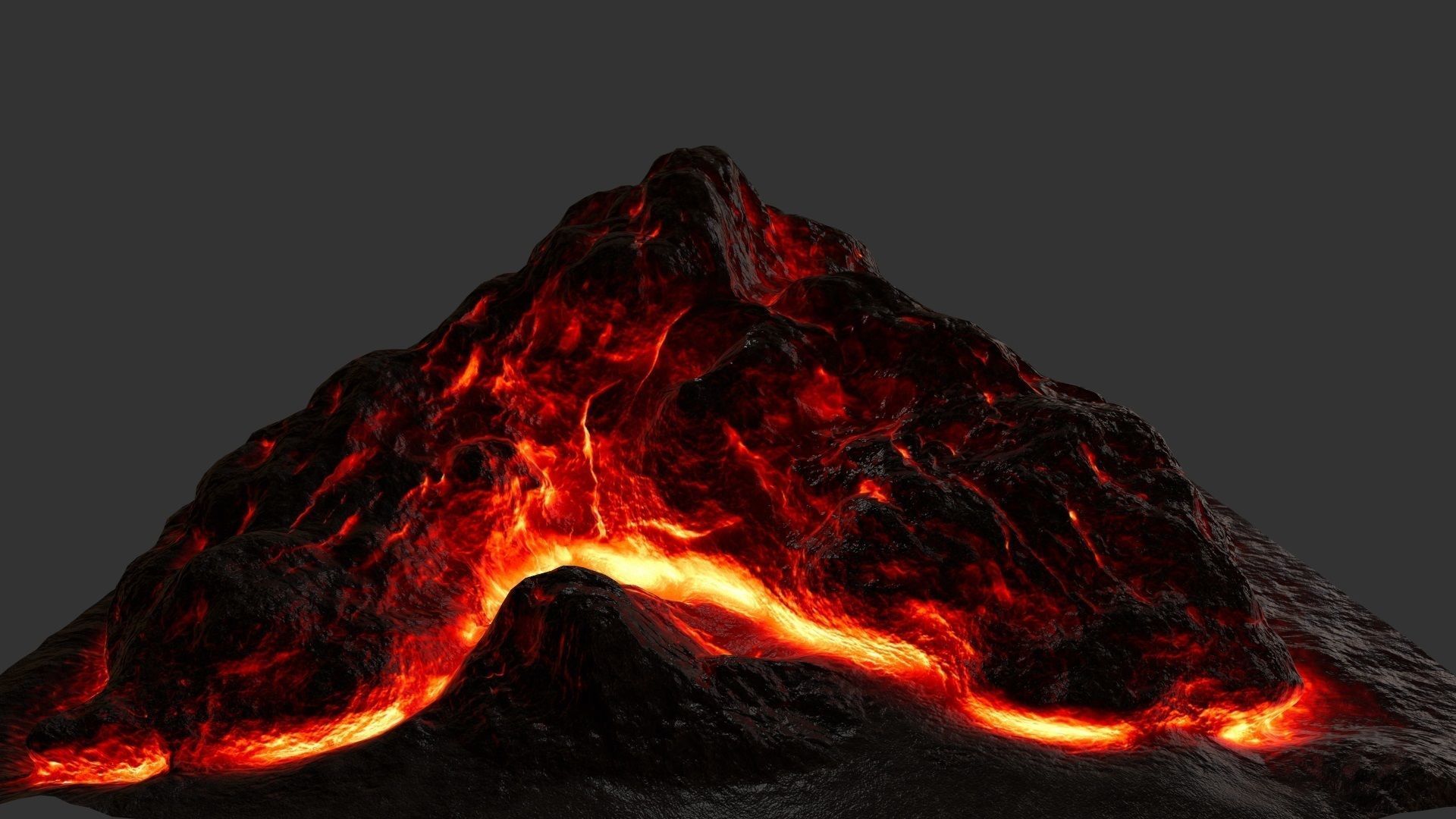 Lava Rock Low-poly 3D model_9