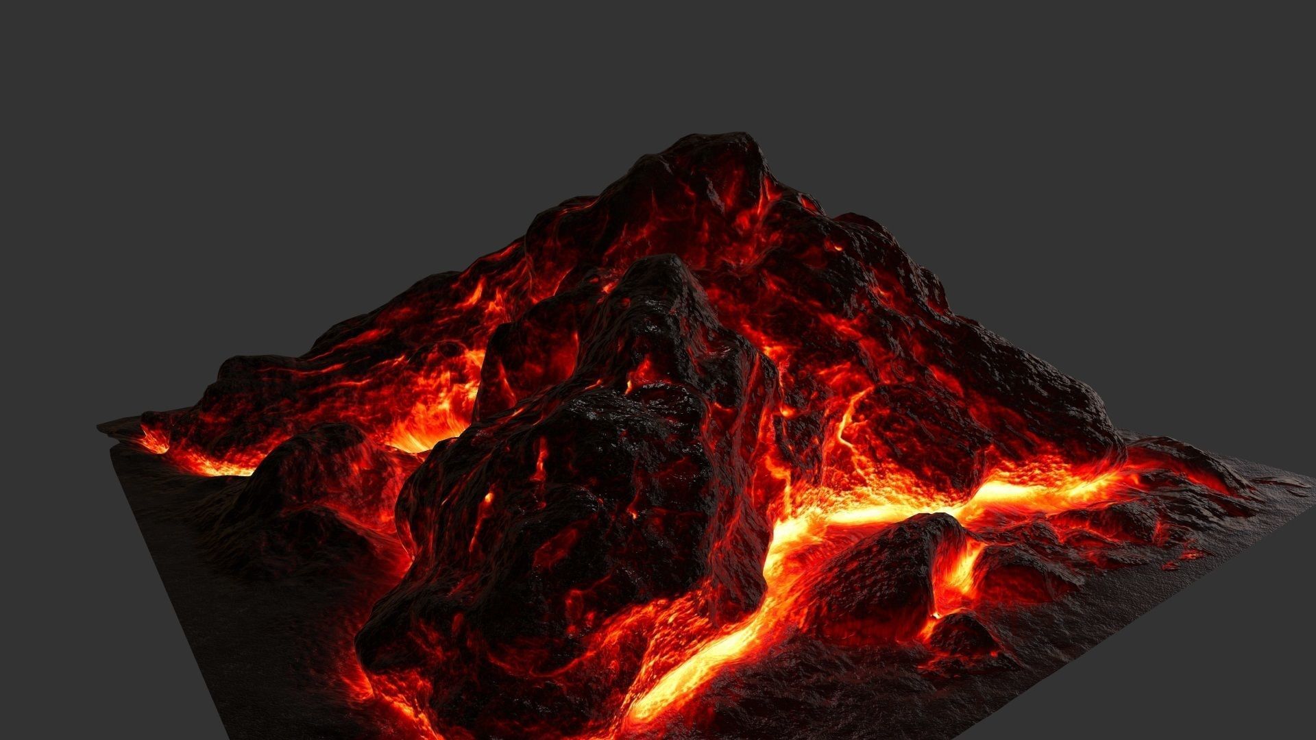 Lava Rock Low-poly 3D model_2
