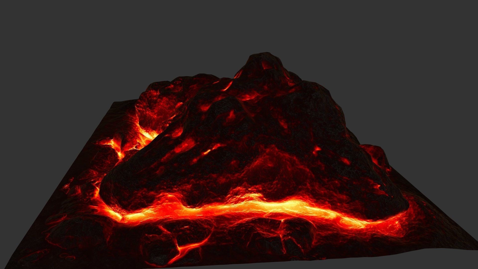 Lava Rock Low-poly 3D model_10
