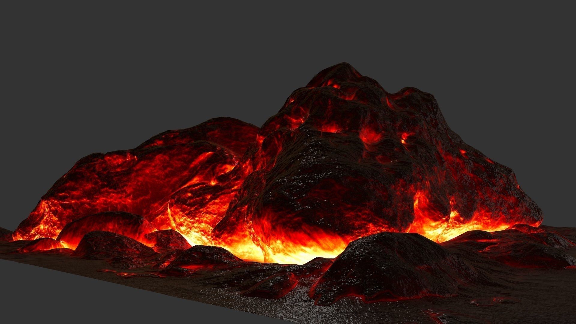 Lava Rock Low-poly 3D model_8