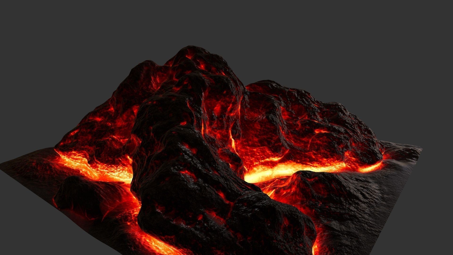 Lava Rock Low-poly 3D model_4