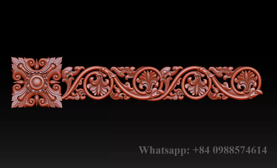 Ornament- Border-Relief- STL- CNC- Router- Decor- Carving Free 3D print model