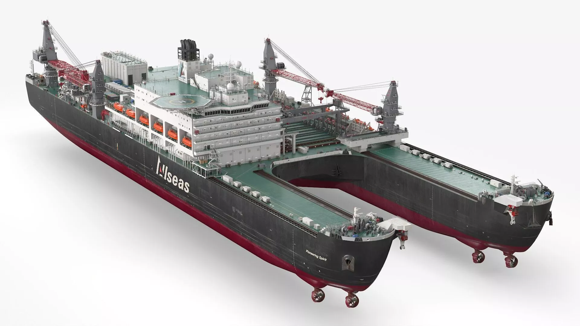 Pioneering Spirit Construction Vessel Allseas 3D model