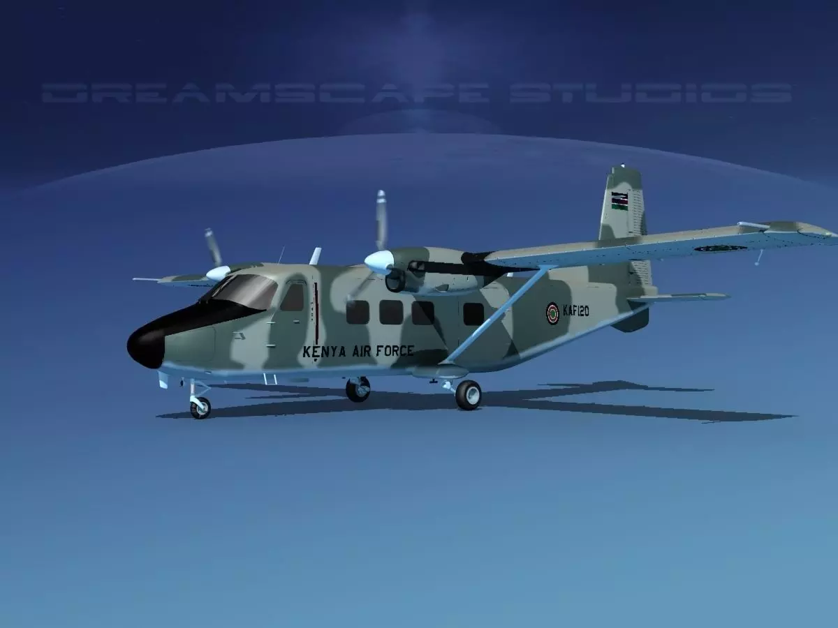 Harbin Y-12 II Kenya Air Force 3D model