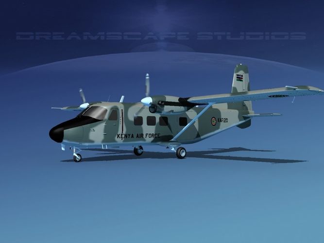Harbin Y-12 II Kenya Air Force 3D model