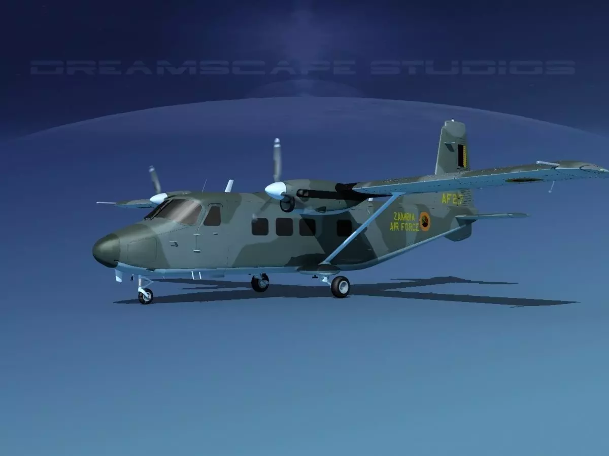 Harbin Y-12 II Zambia Air Force 3D model