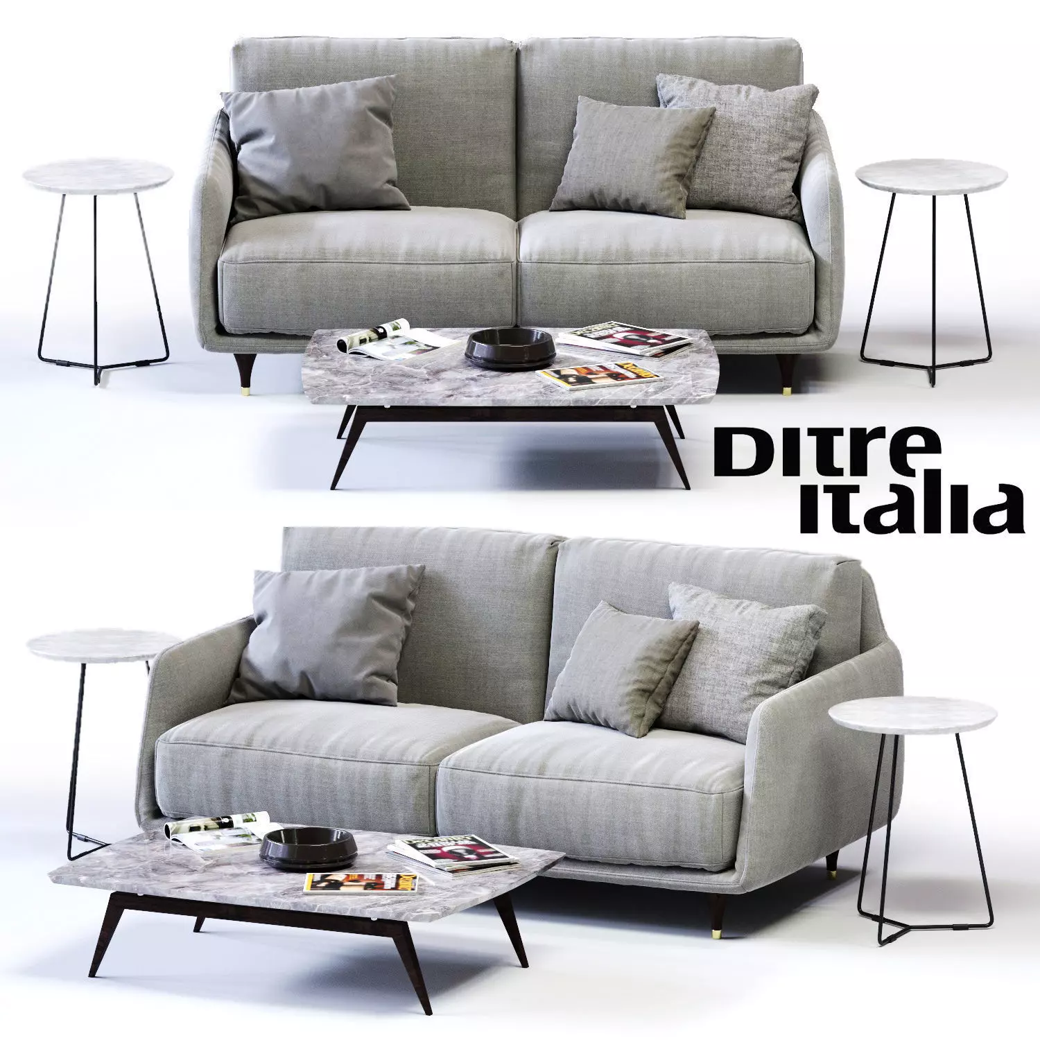 Ditre Italia ELLIOT 2-er Sofa Low-poly 3D model