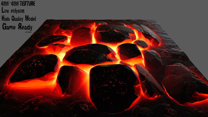 Lava Rock Low-poly 3D model