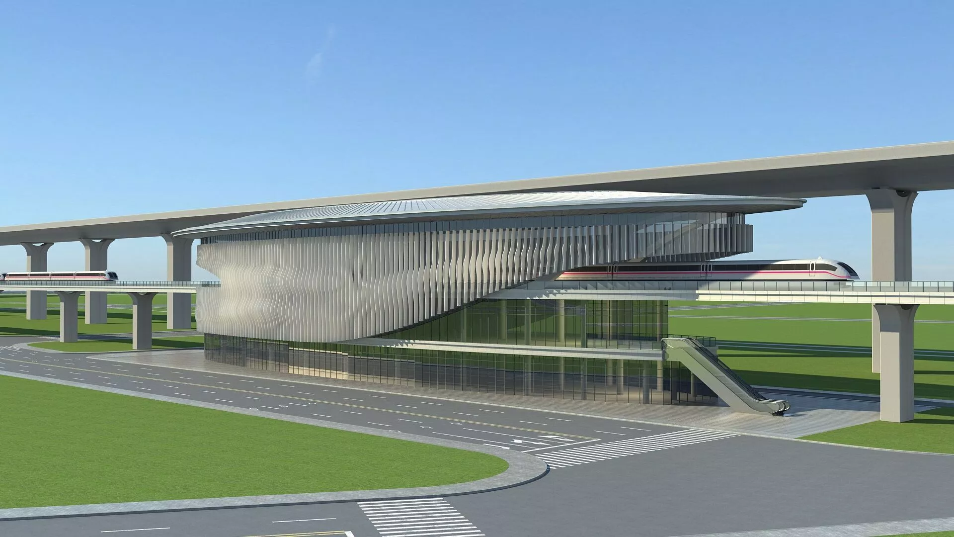 Light Rail Station 08 3D model