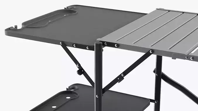 Multi Tier Utility Camp Table 3D model 6