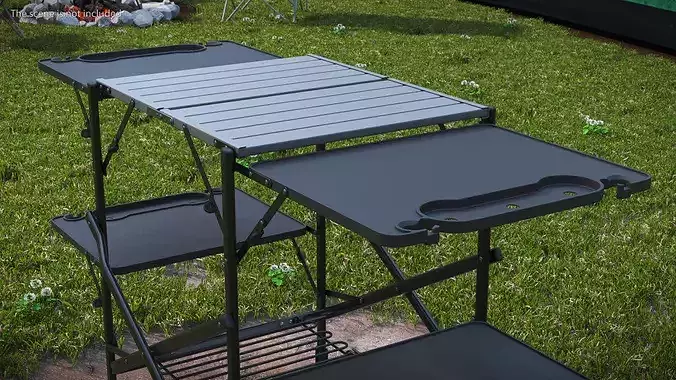 Multi Tier Utility Camp Table 3D model 3