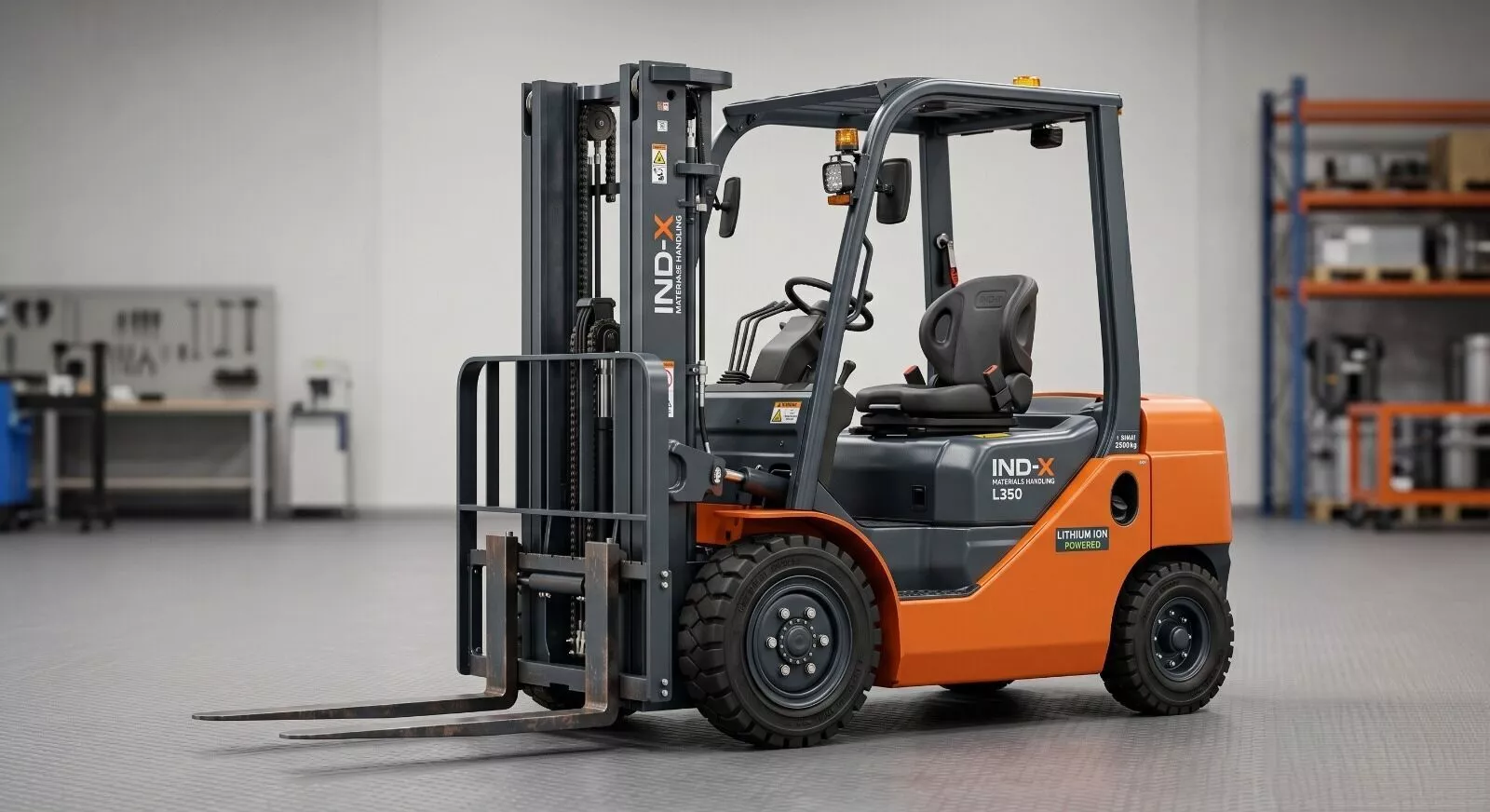 Industrial Electric Forklift Version Low-poly 3D model