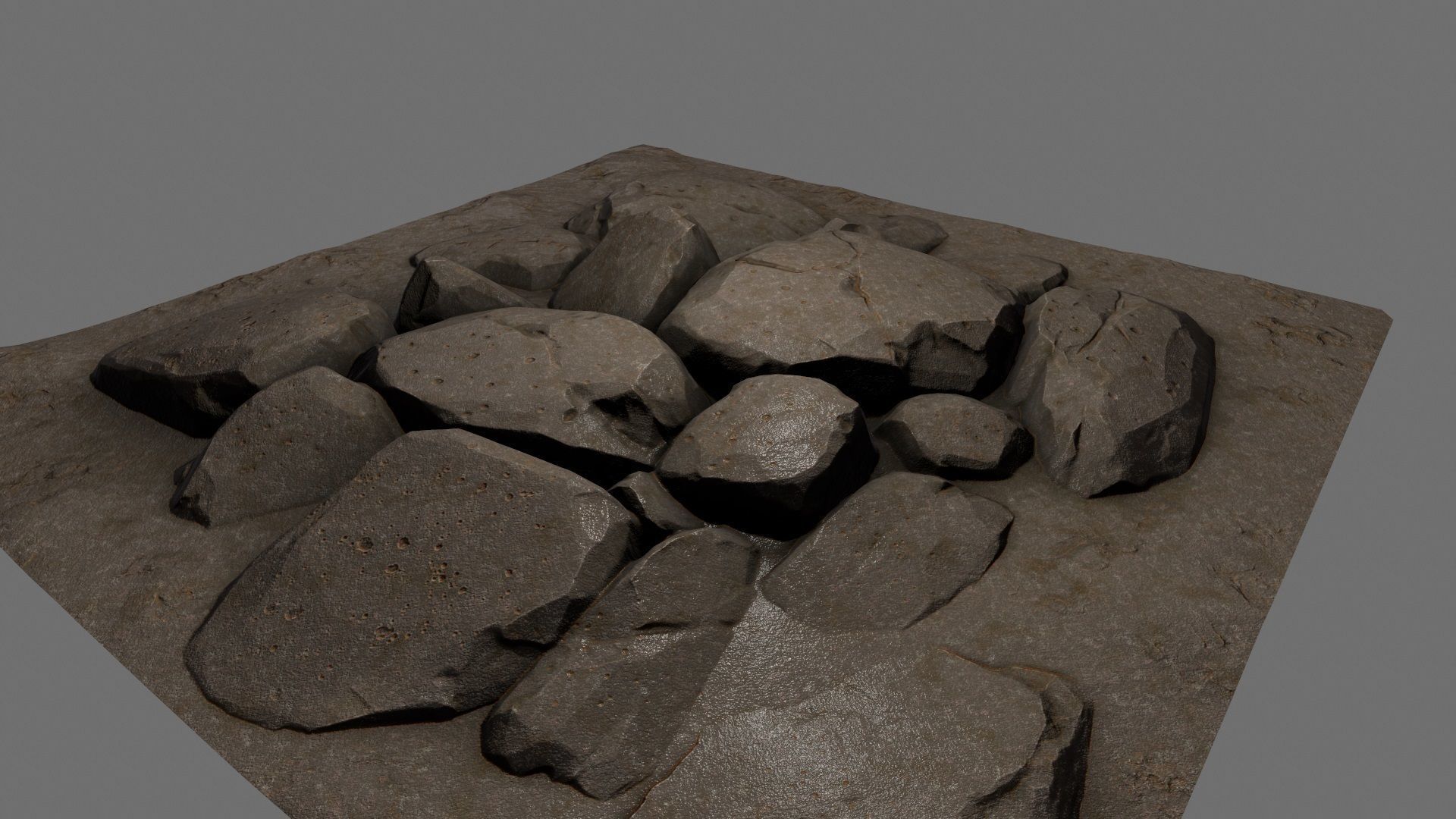 floor rock 6 Low-poly 3D model_11