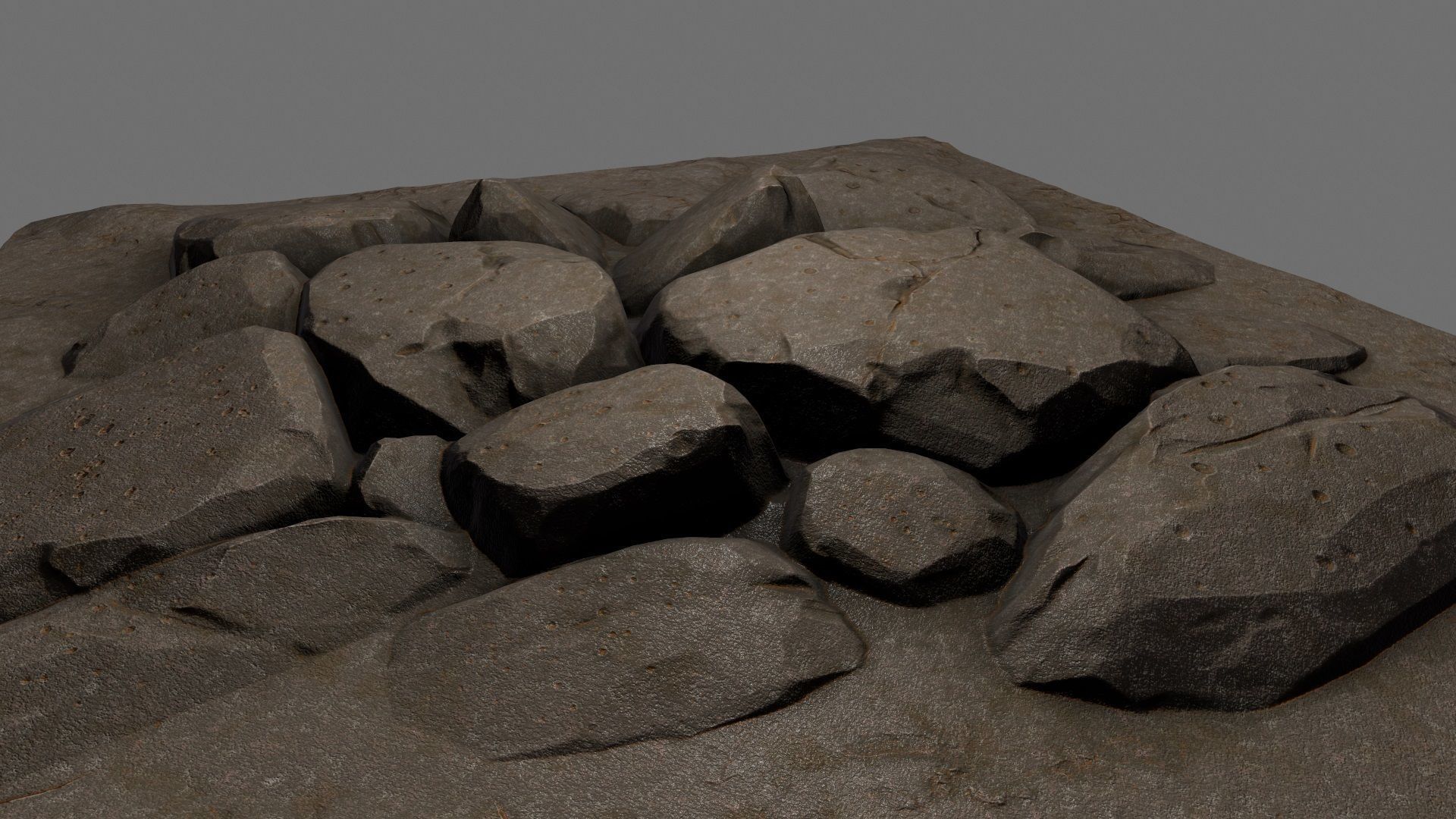 floor rock 6 Low-poly 3D model_3