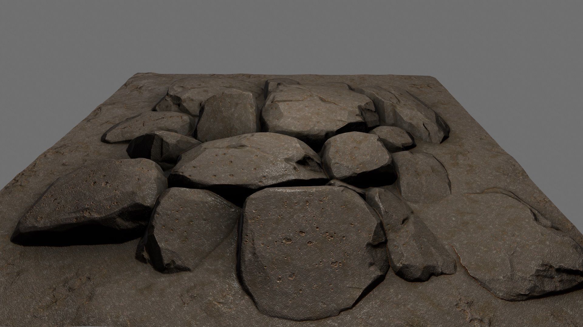 floor rock 6 Low-poly 3D model_4
