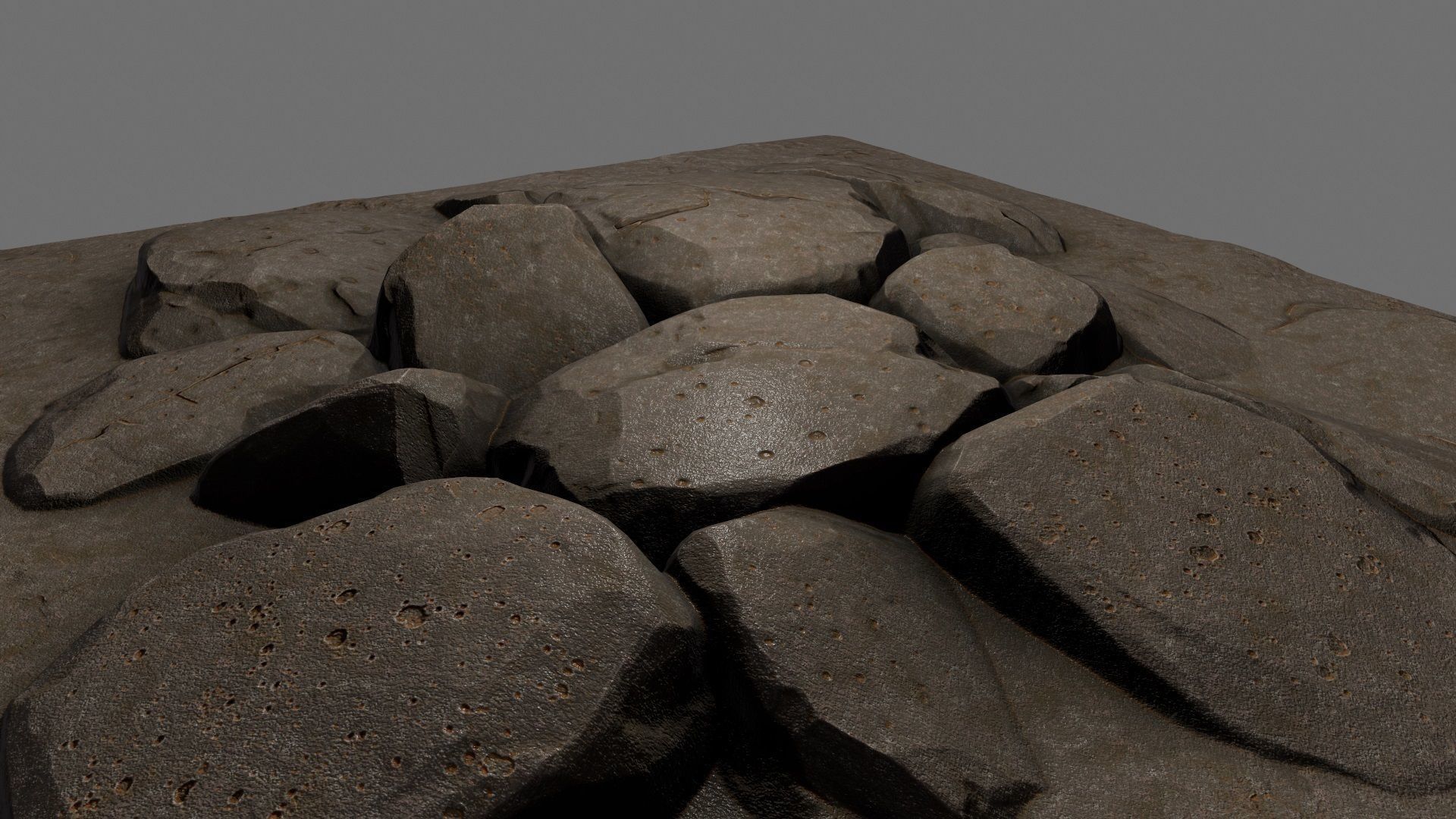floor rock 6 Low-poly 3D model_1