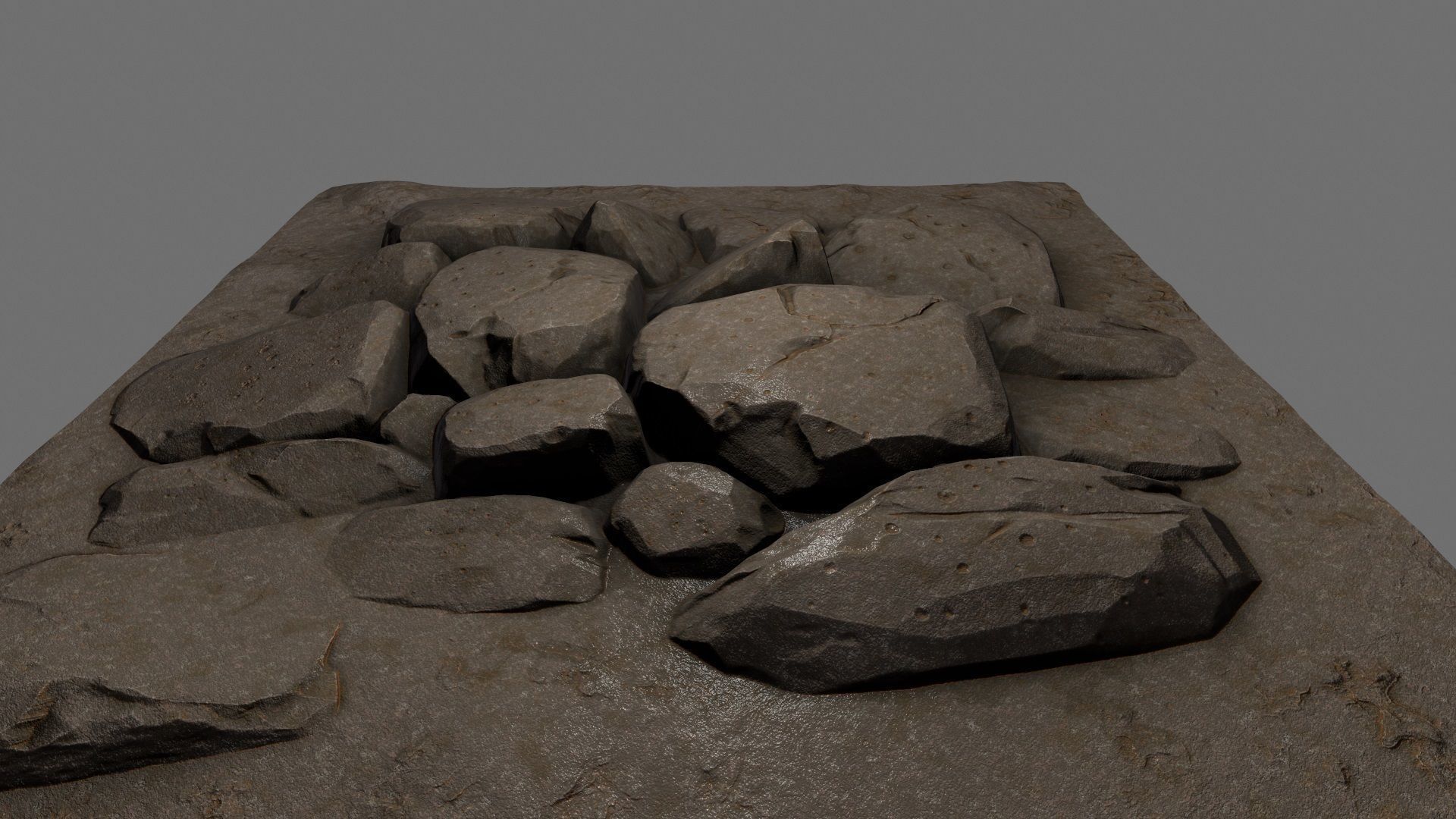 floor rock 6 Low-poly 3D model_10