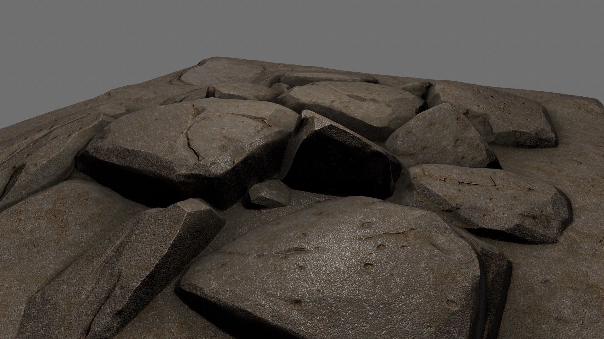 floor rock 6 Low-poly 3D model_2