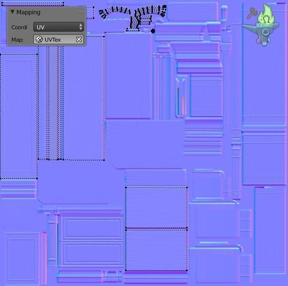 Bookshelf Classic Low-poly 3D model_29