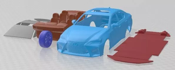 Lexus GS F 2018 Printable Car 3D print model