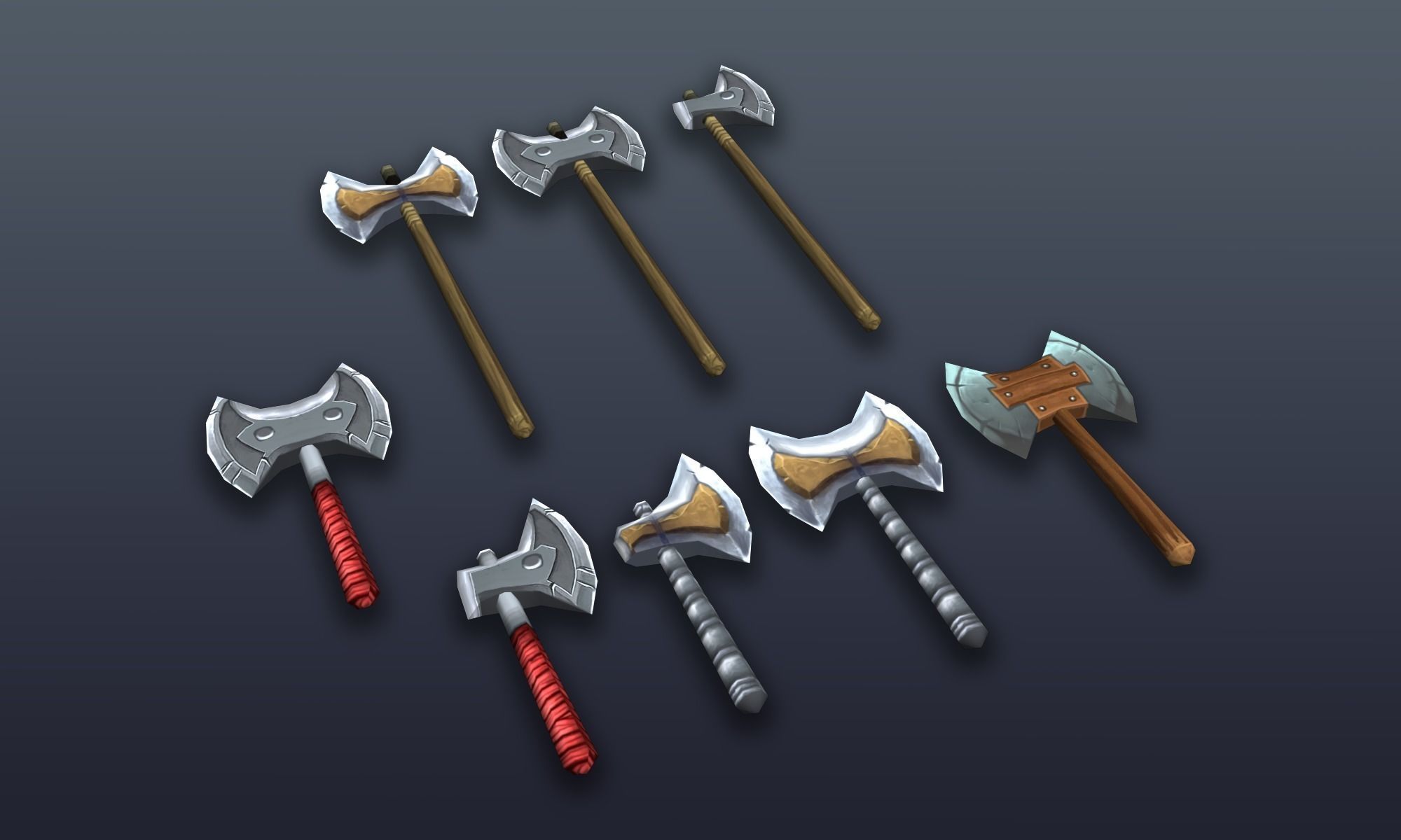 3DRT - Lowpoly Fantasy props bundle Low-poly 3D model_1